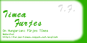 timea furjes business card